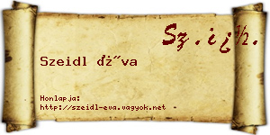 Szeidl Éva névjegykártya