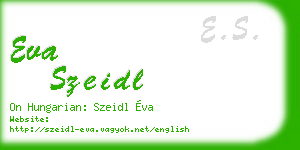 eva szeidl business card
